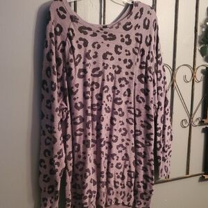 torrid Lavender Purple Leopard Print Long Sleeve Top